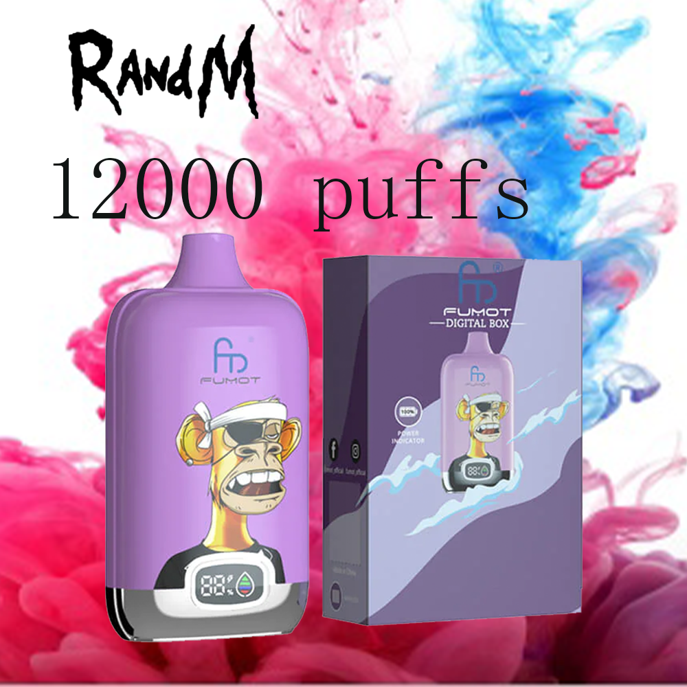 original randm digital box 12000 FUMOT ORIGINAL RANDM DIGITAL BOX 12000 BATTERY AND EJUICE DISPLAY  DISPOSABLE VAPE DEVICE WHOLESALE (12000 PUFFS) main image 0