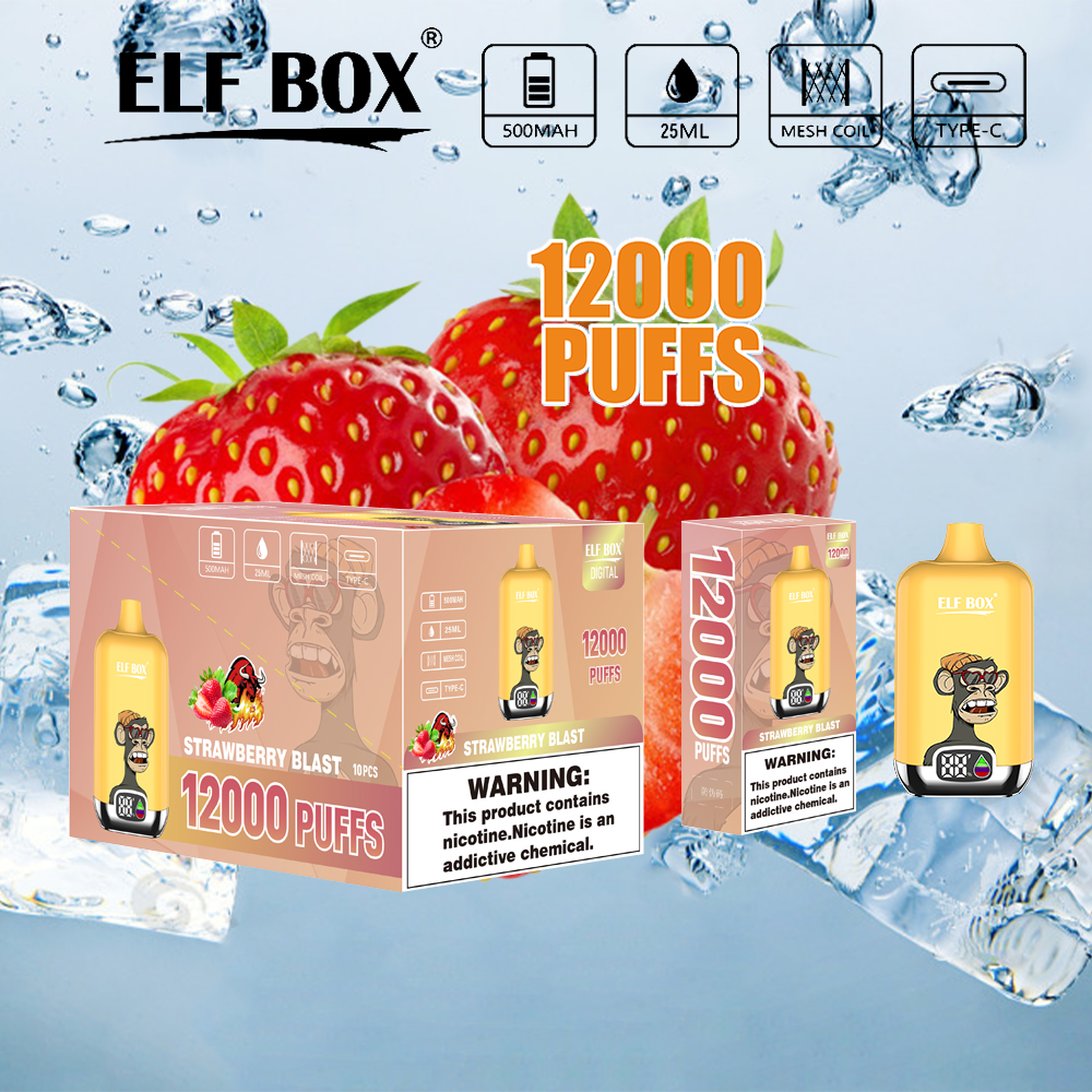 ELF box digital 12000 puffs Vape original E Cigarette - ChicVape