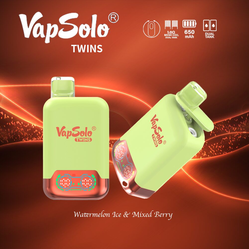 elfbar elfa master akku Vapsolo Twins 20000 20K Puffs Double Flavor Disposable Vape 2% 5% Nicotine  10Tastes Smart Display Screen Factory Direct main image 1