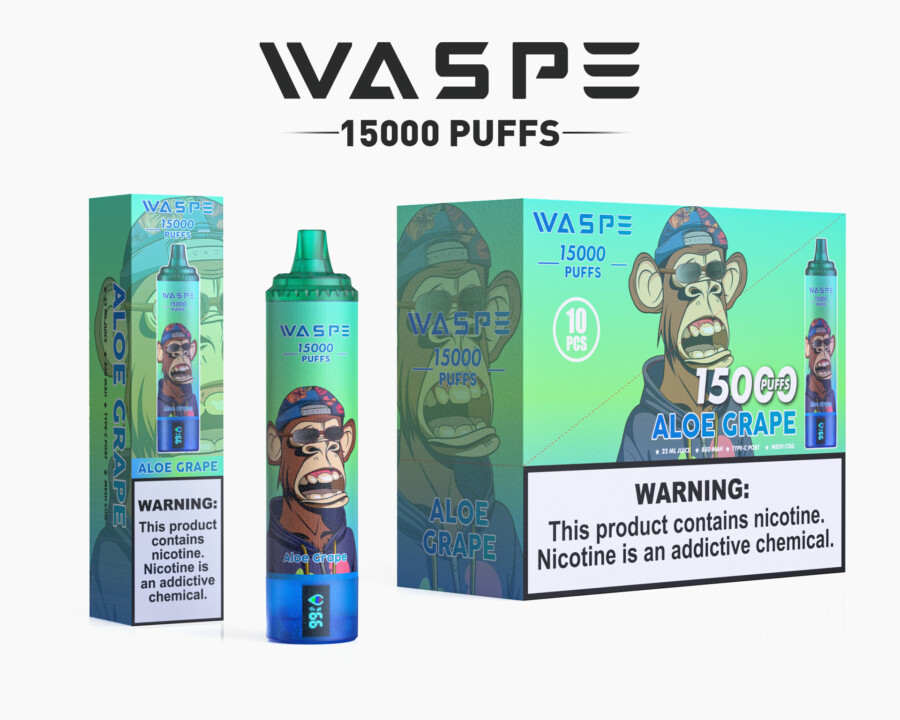 WASPE 15000 bouffées LED Dispaly Vape Original E-Cigarette