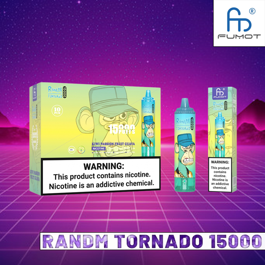 RandM Tornado 15000 soffi display LED Vape sigaretta elettronica originale