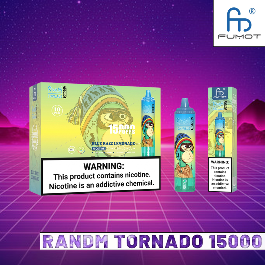 RandM Tornado 15000 Puffs LED-display Vape original E Cigarett