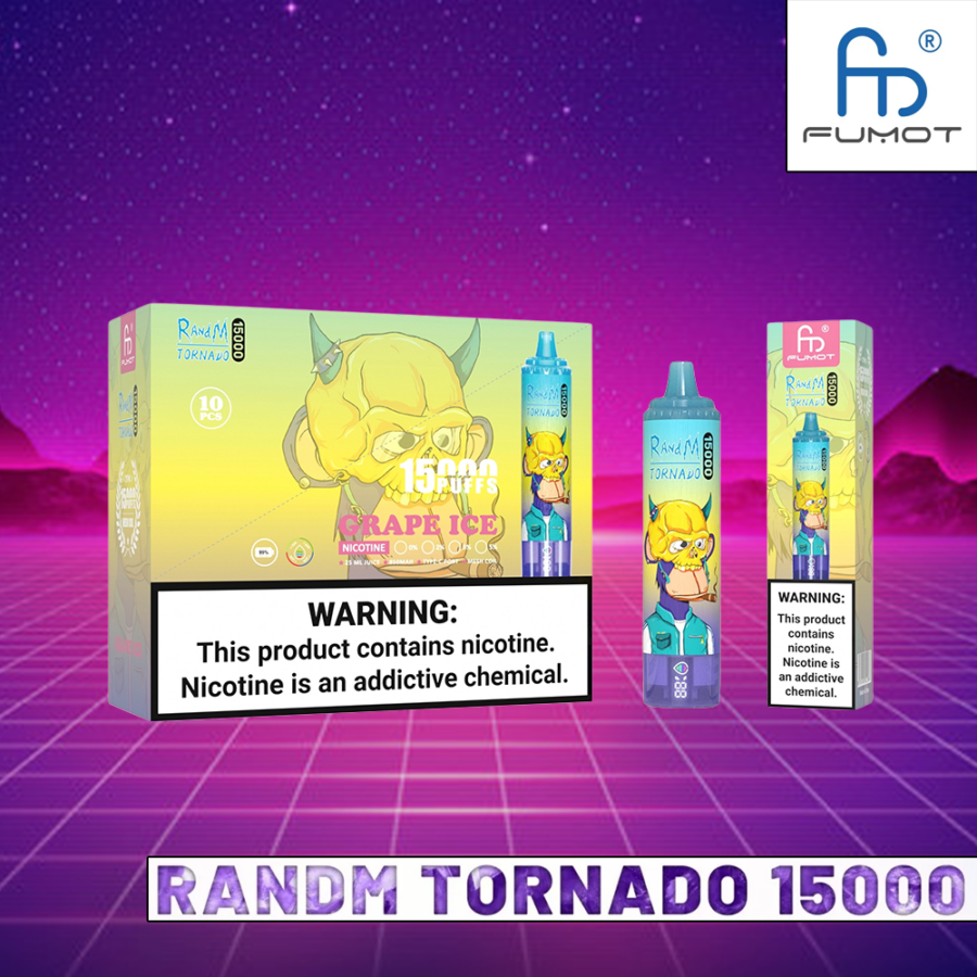 RandM Tornado 15000 Puffs LED-Anzeige Vape original E-Zigarette