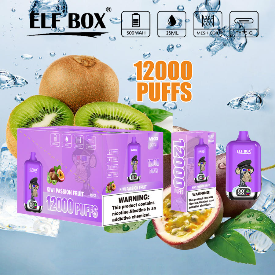 ELF box digital 12000 puffs Vape original E Cigarette