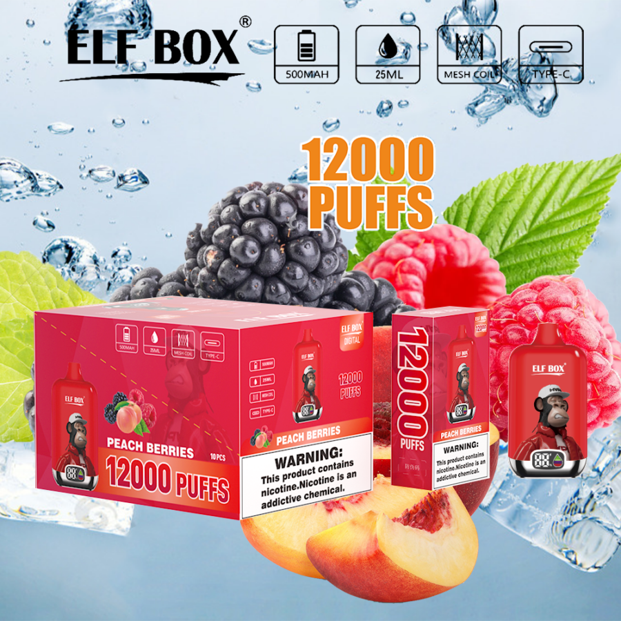ELF box digital 12000 puffs Vape original E Cigarette