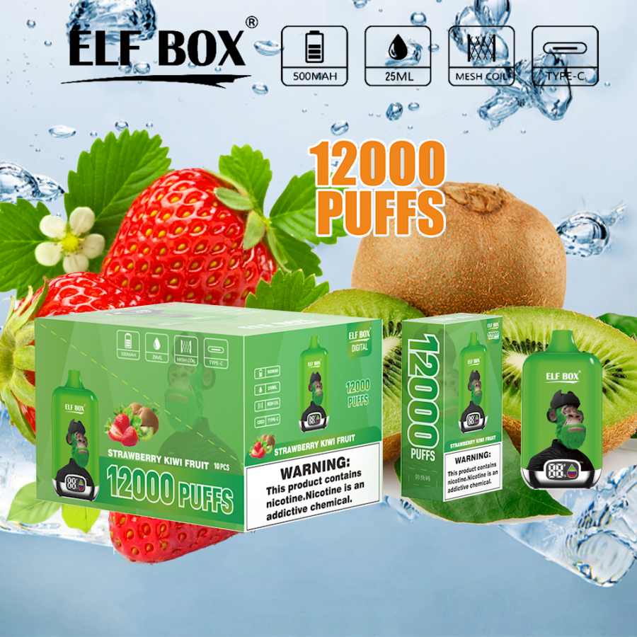 ELF box digital 12000 puffar Vape original E-cigarett