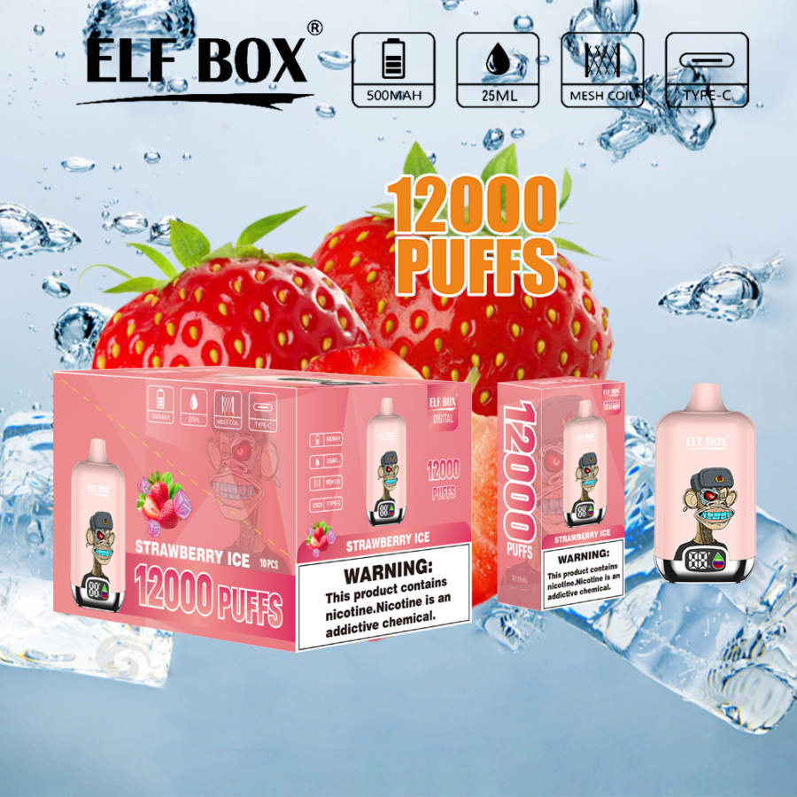 ELF box digital 12000 puffar Vape original E-cigarett