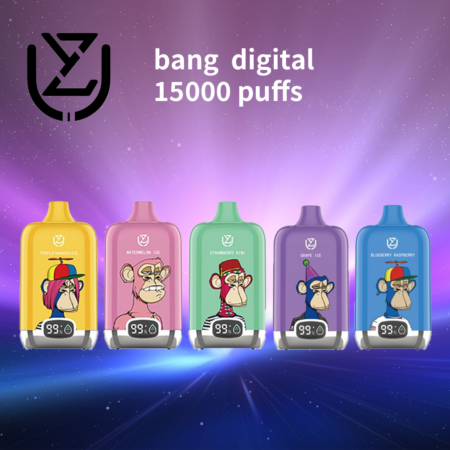 UZY Bang Digital 15000 puffs Pantalla LED Vape original E Cigarette