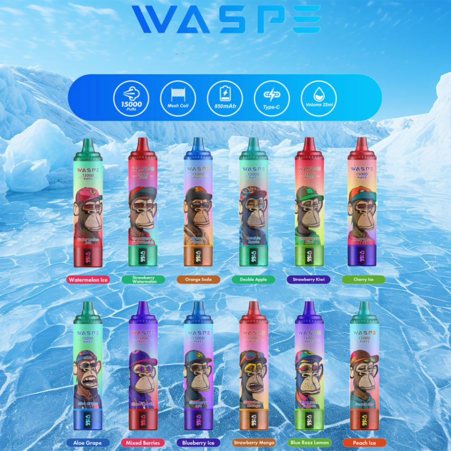 WASPE 15000 Puffs LED Dispaly Vape Original E-Cigarette
