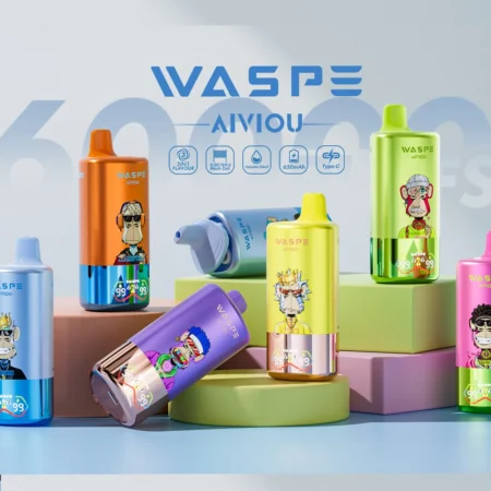 Waspe 60K Vape offers up to 60,000 puffs, triple switchable flavors, 0–5% nicotine options, 54mL e-liquid, smart display, and fast charging for a powerful, flavorful vaping experience.
