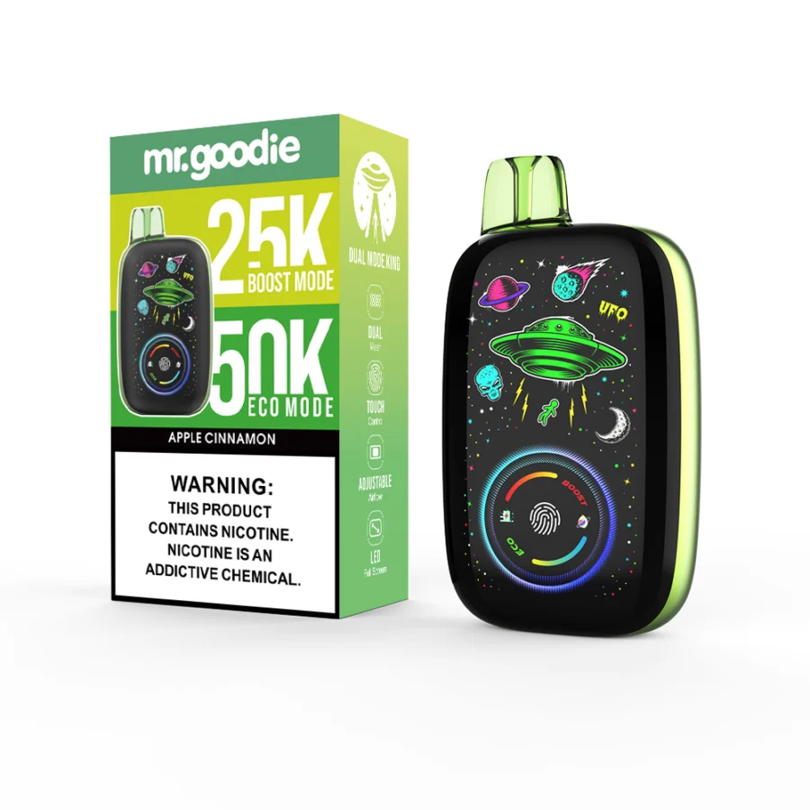The Mr.Goodie Dual Mode King 50000 Puffs Vape offers dual modes, touch control, 1000mAh battery, 40mL capacity, dual mesh coil, and 10 rich flavors—perfect for smooth, powerful, and customizable vaping anytime, anywhere.