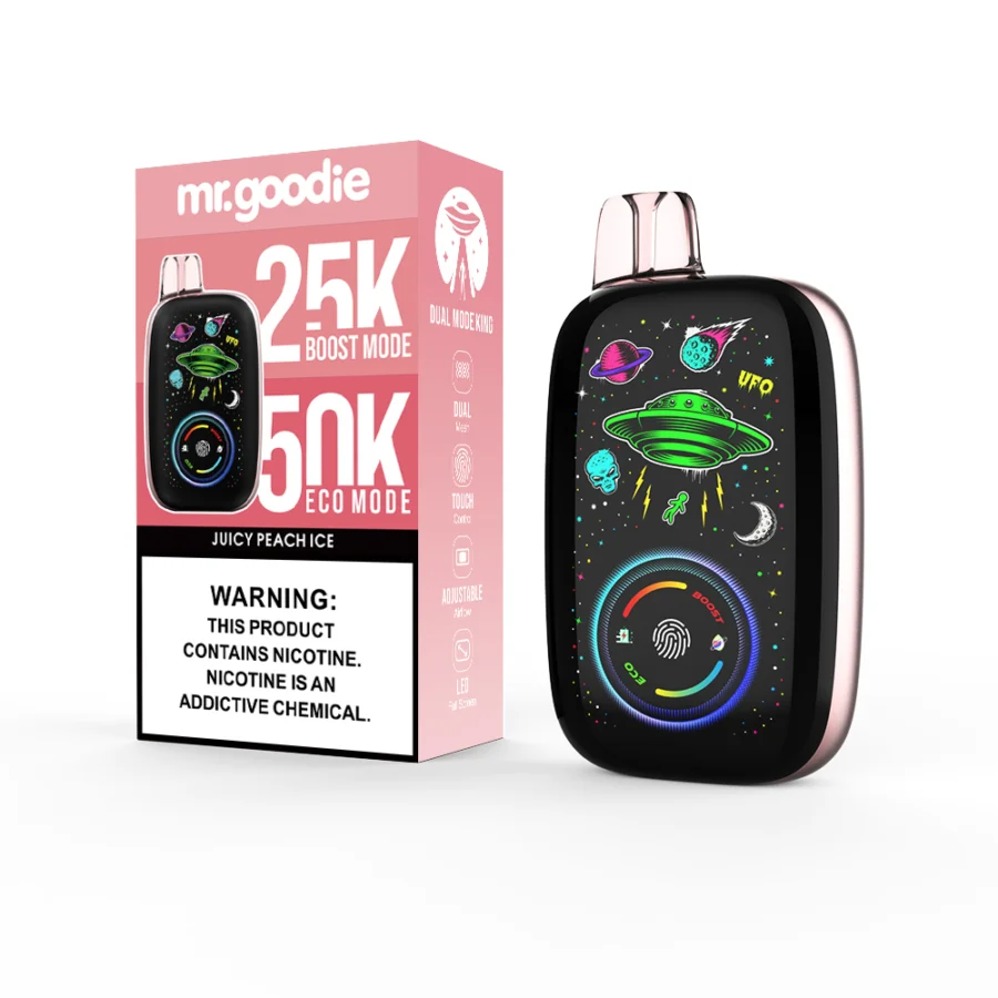 The Mr.Goodie Dual Mode King 50000 Puffs Vape offers dual modes, touch control, 1000mAh battery, 40mL capacity, dual mesh coil, and 10 rich flavors—perfect for smooth, powerful, and customizable vaping anytime, anywhere.