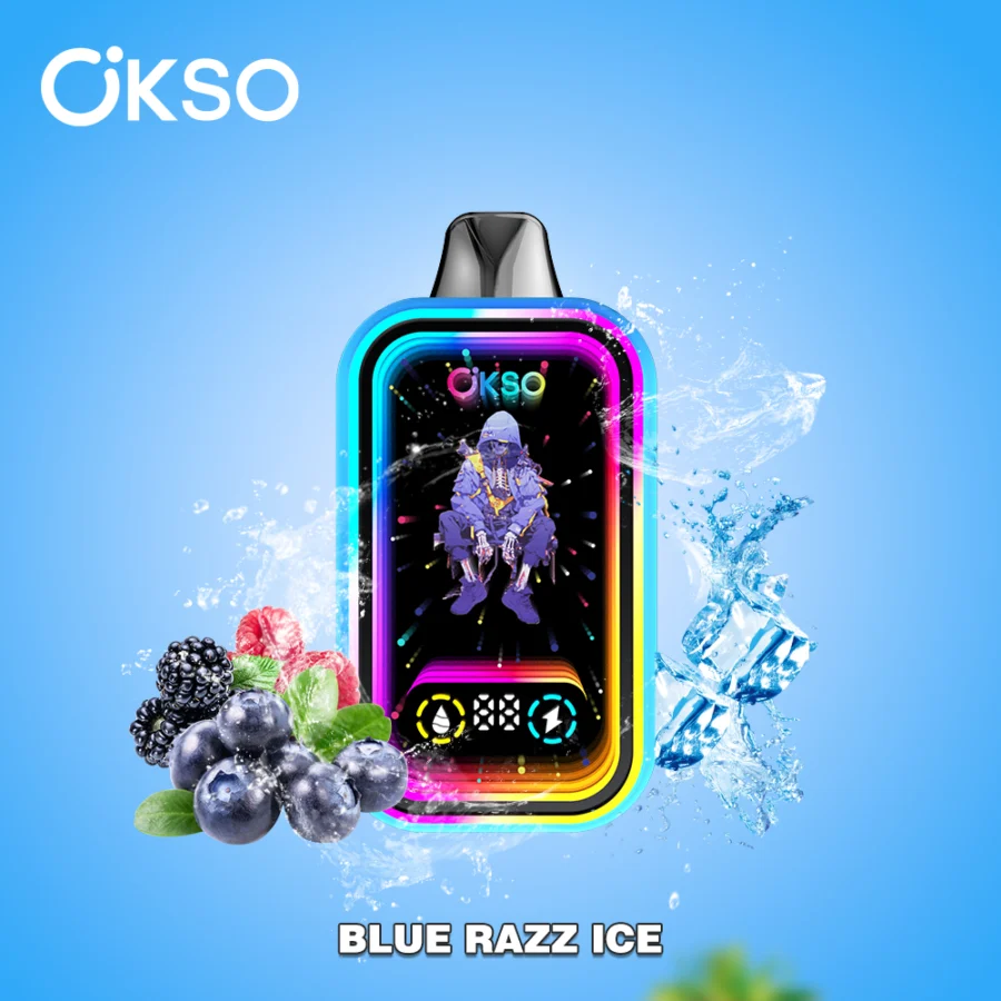 Lo svapo OKSO Magic Mirror da 50.000 tiri offre 50.000 tiri, doppia bobina a rete, luci RGB, schermo LED, blocco bambini e 10 aromi in un design elegante e ricaricabile con ricarica Type-C.