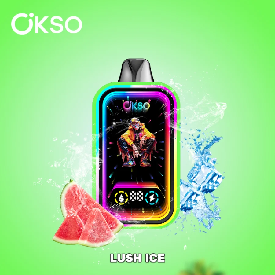Lo svapo OKSO Magic Mirror da 50.000 tiri offre 50.000 tiri, doppia bobina a rete, luci RGB, schermo LED, blocco bambini e 10 aromi in un design elegante e ricaricabile con ricarica Type-C.