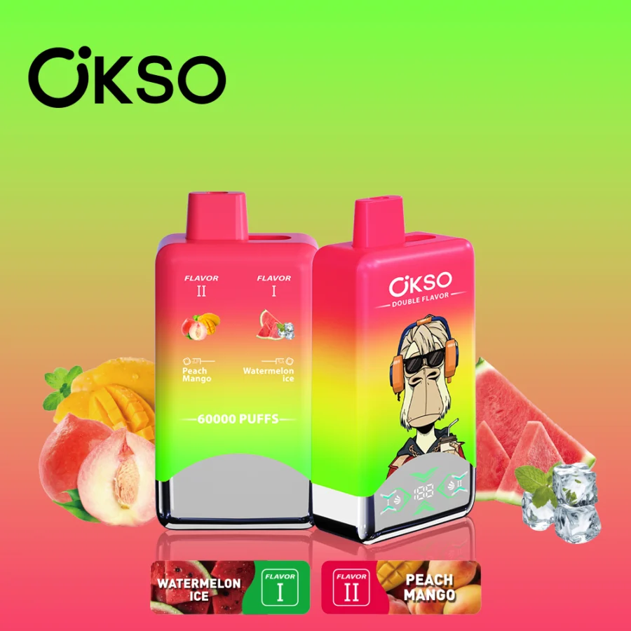 OKSO Double Flavor 60000 60K Puffs Vape Dual Mesh Coil Original E-Cigarette - Image 2