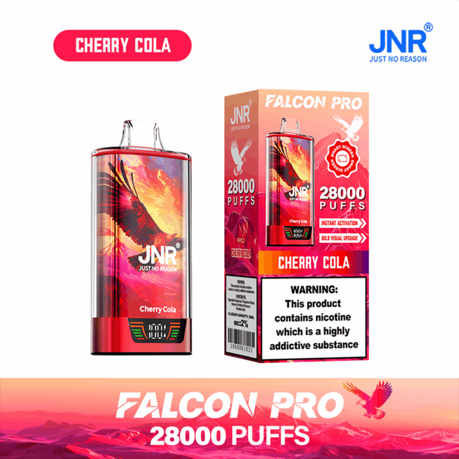 JNR FALCON PRO 28000: Long-Lasting Vaping with 28,000 Puffs, Dual Mesh Coil, and Smart Screen - Image 15