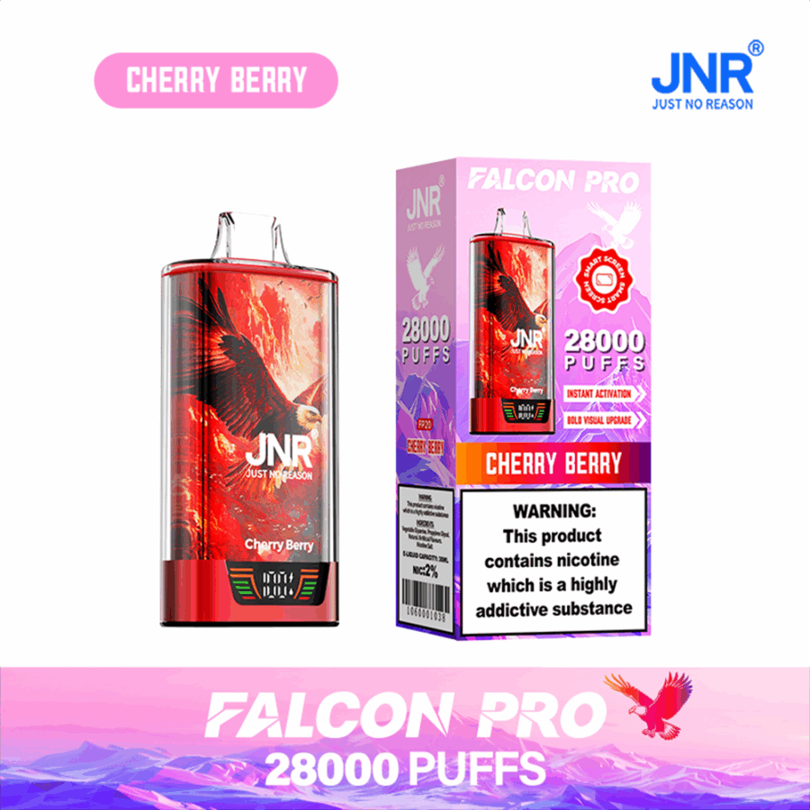 JNR FALCON PRO 28000: Long-Lasting Vaping with 28,000 Puffs, Dual Mesh Coil, and Smart Screen - Image 14