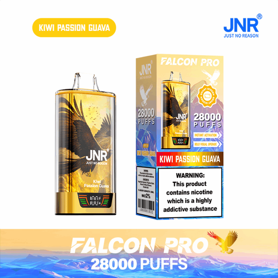 JNR FALCON PRO 28000: Long-Lasting Vaping with 28,000 Puffs, Dual Mesh Coil, and Smart Screen - Image 13