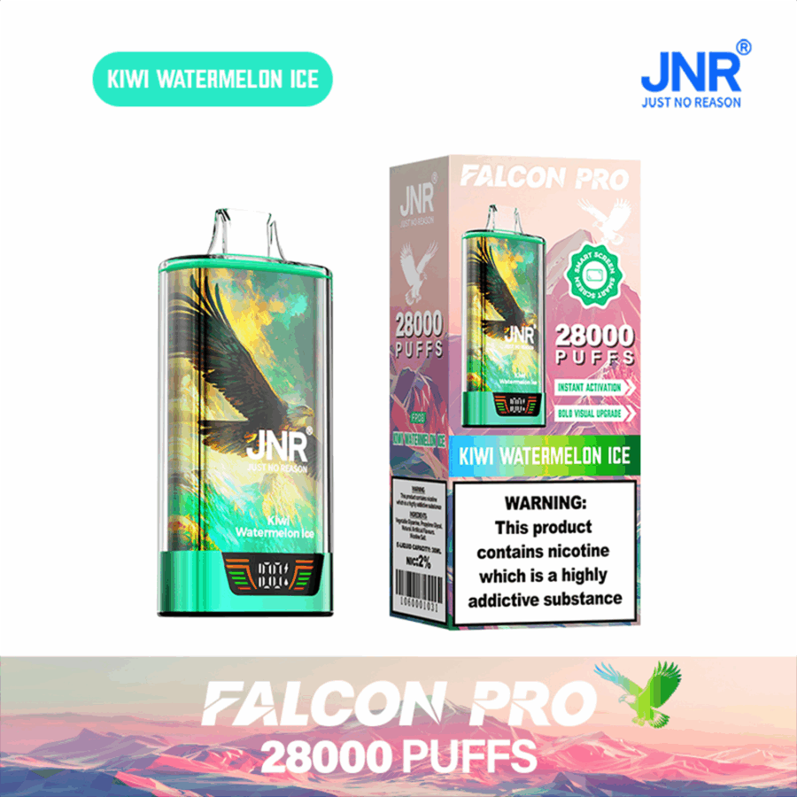 JNR FALCON PRO 28000: Long-Lasting Vaping with 28,000 Puffs, Dual Mesh Coil, and Smart Screen - Image 12