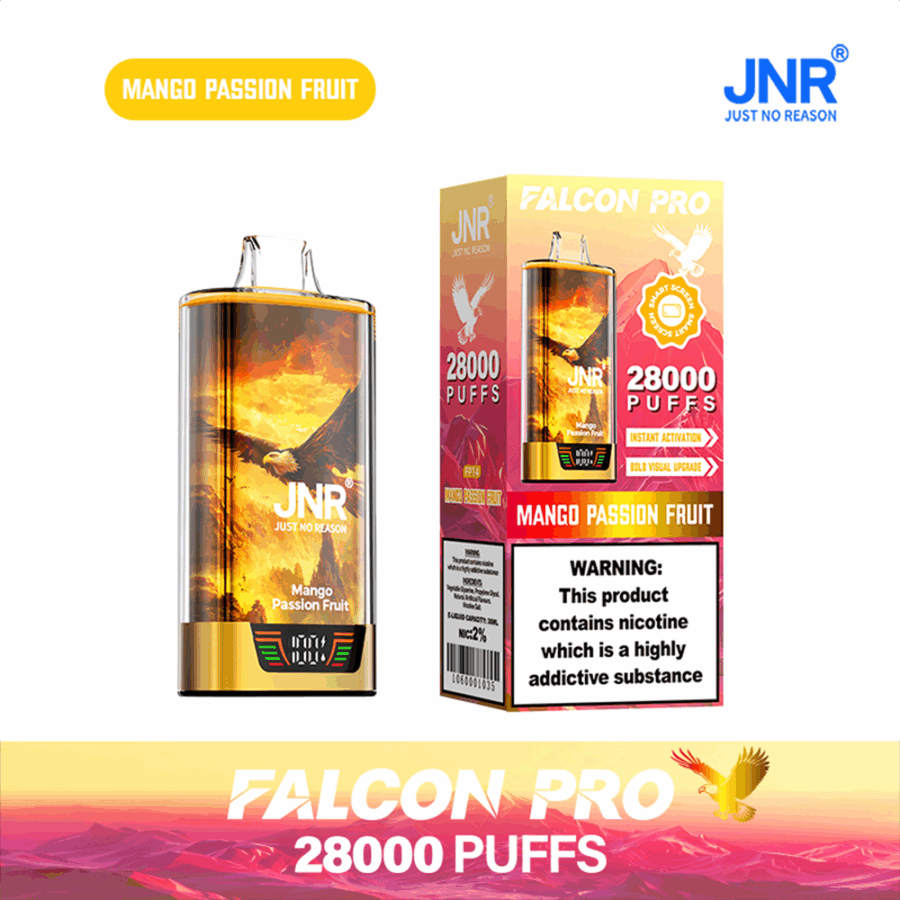 JNR FALCON PRO 28000: Long-Lasting Vaping with 28,000 Puffs, Dual Mesh Coil, and Smart Screen - Image 11