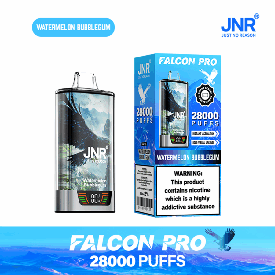JNR FALCON PRO 28000: Long-Lasting Vaping with 28,000 Puffs, Dual Mesh Coil, and Smart Screen - Image 8