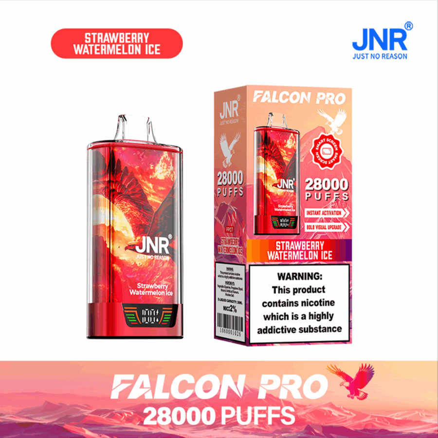 JNR FALCON PRO 28000: Long-Lasting Vaping with 28,000 Puffs, Dual Mesh Coil, and Smart Screen - Image 7